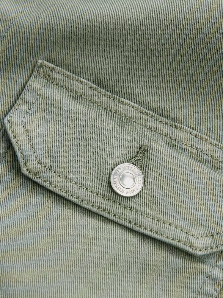 Sage Green Denim Jacket - Image 6 of 8