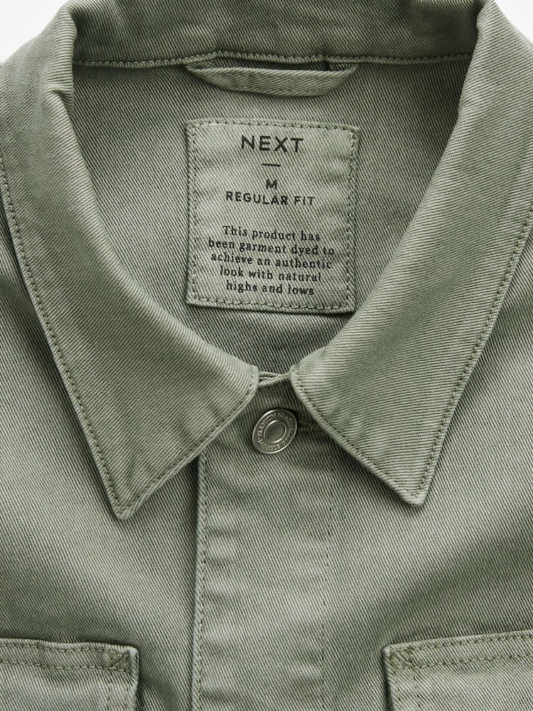 Sage Green Denim Jacket - Image 7 of 8