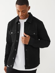 Black Denim Jacket - Image 1 of 7