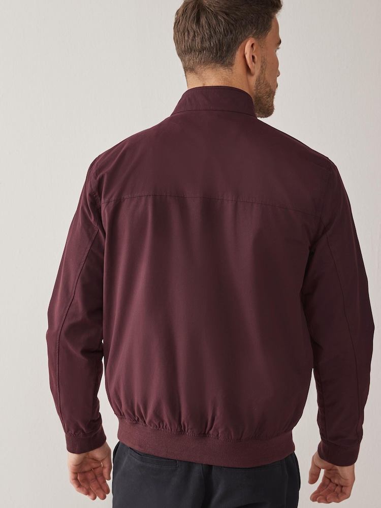 Burgunderrot - Wasserabweisende Harrington-Jacke mit Karofutter - Bild 2 von 11 Burgunderrot - Wasserabweisende Harrington-Jacke mit Karofutter - Bild 2 von 11