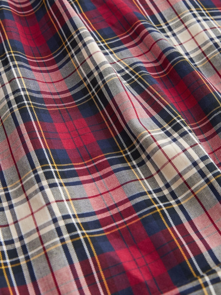 Burgundy Red Shower Resistant Check Lining Harrington Jacket - Image 9 of 11