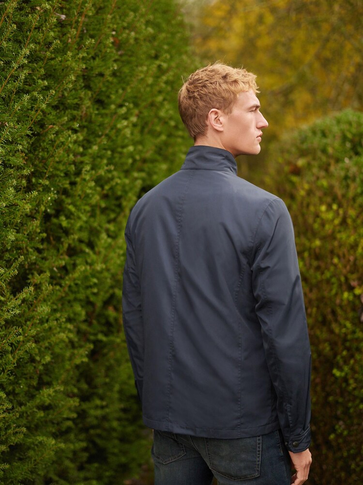 Navy Blue Funnel Neck Shower Resistant Jacket - Image 2 of 14 Navy Blue Funnel Neck Shower Resistant Jacket - Image 2 of 14