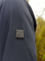 Marineblau/blau - Wasserabweisende Jacke mit Trichterkragen - Bild 5 von 14
