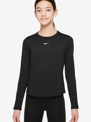 Nike Black One Long Sleeve Performance Base Layer Top - Image 1 of 3