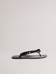 Ted Baker Black Dusky Bow Jassey Flip Flops - Image 1 of 4