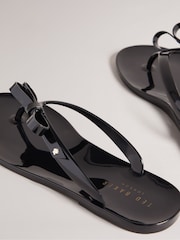 Ted Baker Black Dusky Bow Jassey Flip Flops - Image 4 of 4