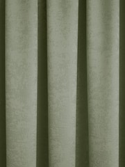 Fusion Green Galaxy Dim Out Woven Pair of Pencil Pleat Curtains - Image 3 of 3