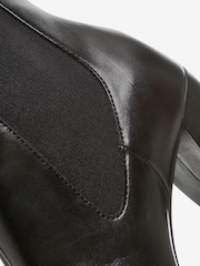 Black Leather Forever Comfort with Motion Flex Heeled Chelsea Boots - Image 8 of 8