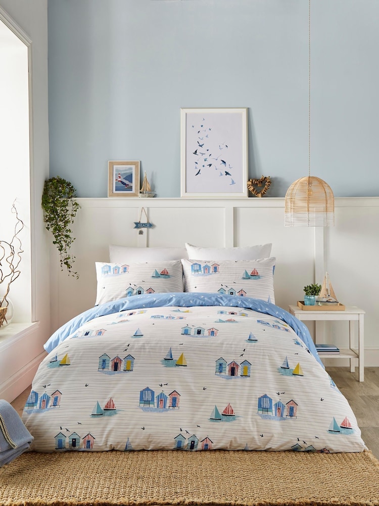 Fusion Beach Huts Easycare Duvet Cover Set - Изображение 1 из 3
