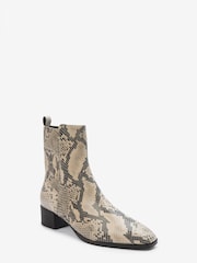 Schlangen-Print - Forever Comfort® Chelsea-Stiefel aus Leder - Bild 5 von 7