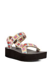 Teva Cream Flatform Universal Crochet Sandals - Image 4 of 6