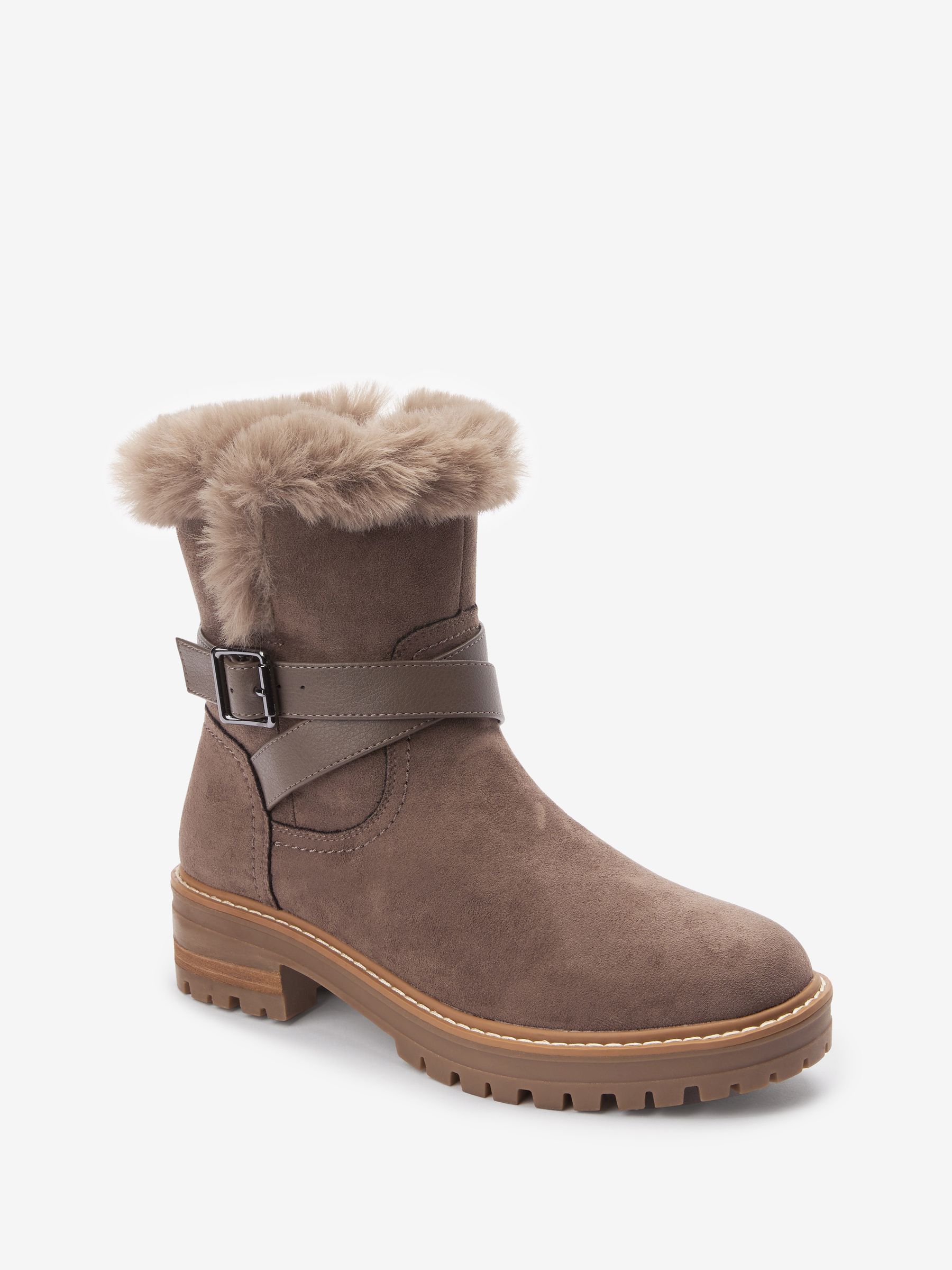 Next fur lined boots on sale