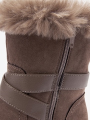 Grey Forever Comfort® Faux Fur Lined Buckle Detail Boots - Image 9 of 9