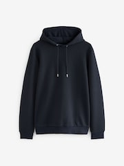 Navy Blue Hooded Premium Textured Overhead Hoodie - Image 1 of 7