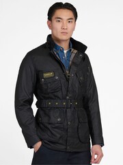 Barbour® International Slim Wax Black Jacket - Image 1 of 6