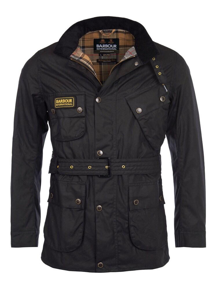Barbour® International Slim Wax Black Jacket - Image 6 of 6