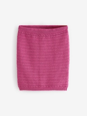Pink - Gehäkelter Strickminirock​​​​​​​ - Bild 2 von 3