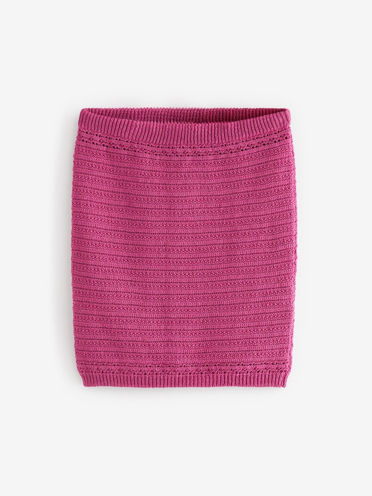 Pink - Gehäkelter Strickminirock​​​​​​​ - Bild 2 von 3
