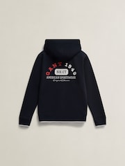 GANT Blue Collegiate Graphic Full Zip Hoodie - Image 2 of 4