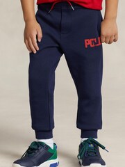 Polo Ralph Lauren Boys Blue Polo Player Logo Joggers - Image 1 of 5