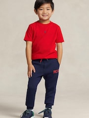 Polo Ralph Lauren Boys Blue Polo Player Logo Joggers - Image 2 of 5