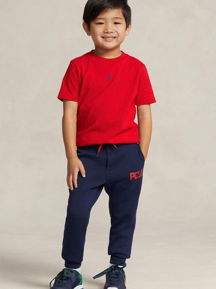 Polo Ralph Lauren Boys Blue Polo Player Logo Joggers - Image 2 of 5