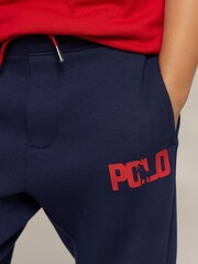 Polo Ralph Lauren Boys Blue Polo Player Logo Joggers - Image 3 of 5