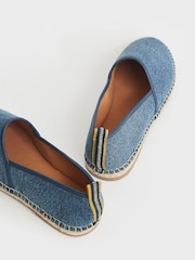 White Stuff Blue Denim Slip-On Espadrilles - Image 4 of 4