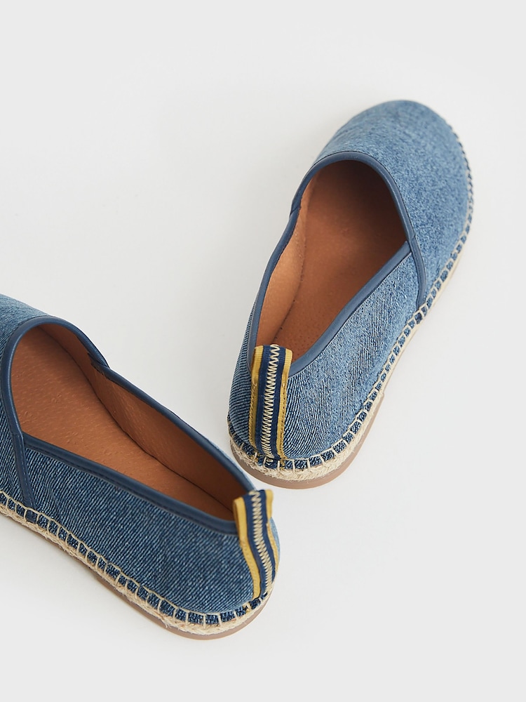White Stuff Blue Denim Slip-On Espadrilles - Image 4 of 4