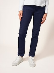 White Stuff Blue Straight Brooke Jeans - Image 1 of 6
