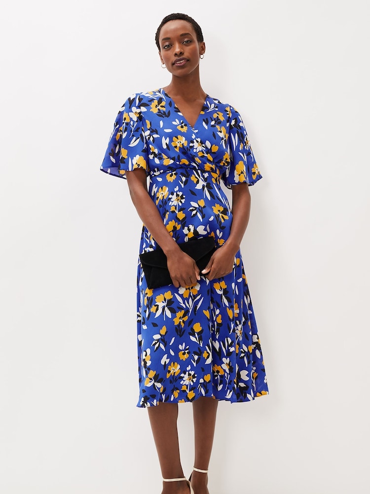 Phase Eight Blue Jayla Floral Printed Dress - Image 1 of 6