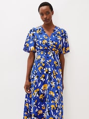 Phase Eight Blue Jayla Floral Printed Dress - Image 3 of 6