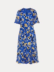 Phase Eight Blue Jayla Floral Printed Dress - Image 6 of 6