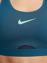 Nike Blue Dri-FIT Swoosh High Support Sports Bra - Image 7 of 8