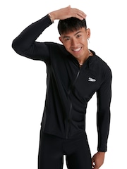Speedo Black Zip Long Sleeve Top - Image 1 of 7