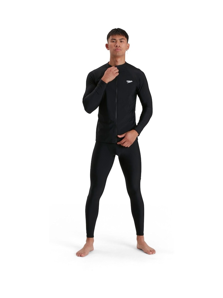 Speedo Black Zip Long Sleeve Top - Image 2 of 7