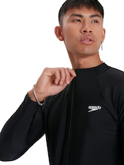 Speedo Black Zip Long Sleeve Top - Image 6 of 7