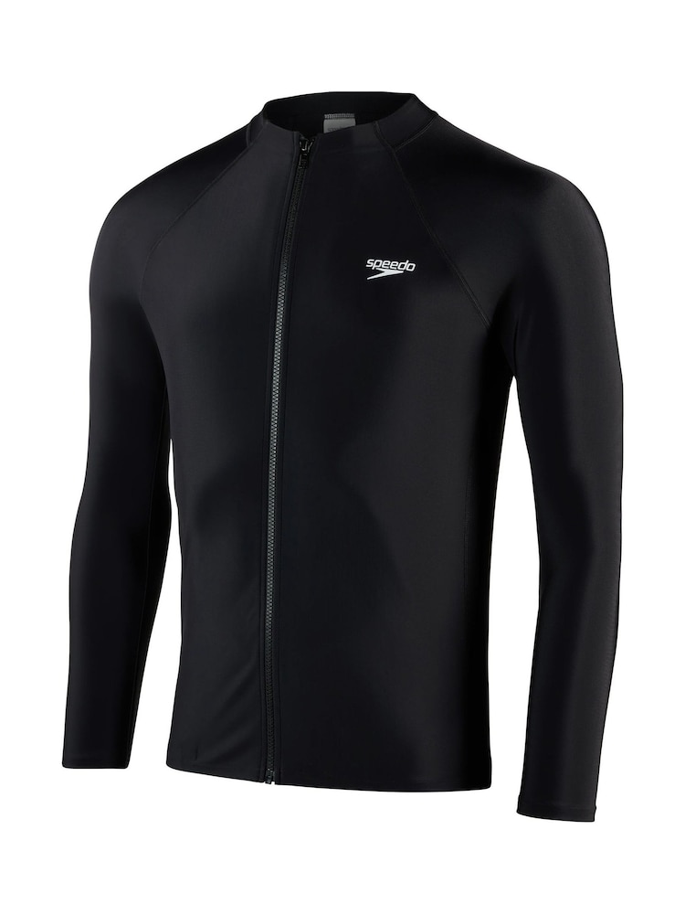 Speedo Black Zip Long Sleeve Top - Image 7 of 7