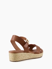 Braun - Dune London Linnie Sandalen mit dicker Sohle und überkreuzten Riemen - Bild 5 von 6