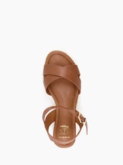 Braun - Dune London Linnie Sandalen mit dicker Sohle und überkreuzten Riemen - Bild 6 von 6