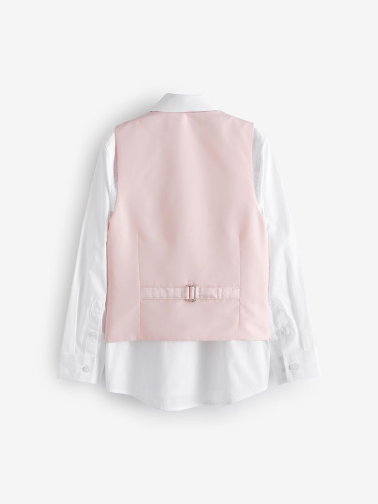 Pink Waistcoat, Shirt & Cravat Occasion Set (12mths-16yrs) - Image 2 of 2