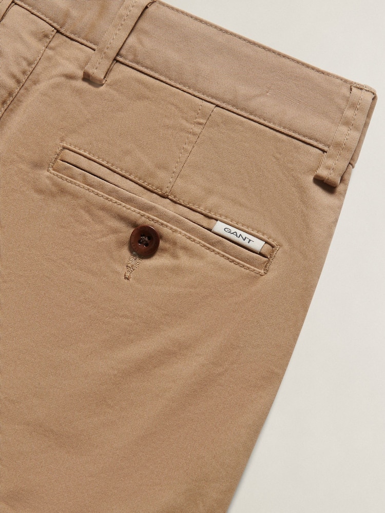 GANT Brown Gant Chino Shorts - Image 6 of 6