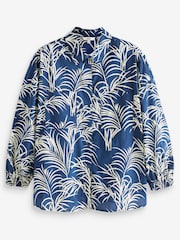 Blue Palm Print Co-ord Cotton Shirt - Image 4 of 4