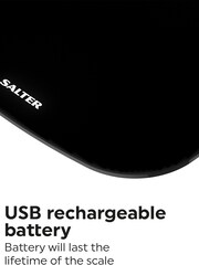 Salter Black Rechargeable Bathroom Scale - Image 4 of 4