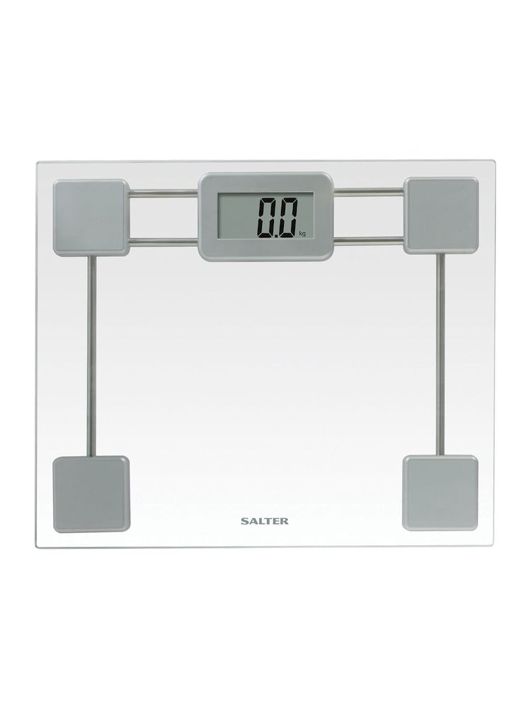 Salter Silver Toughened Glass Electronic Bathroom Scale - Image 2 of 2
