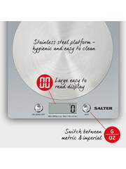 Salter Silver Bamboo Worktop Chopping Board with Lip Scales - Image 4 of 4