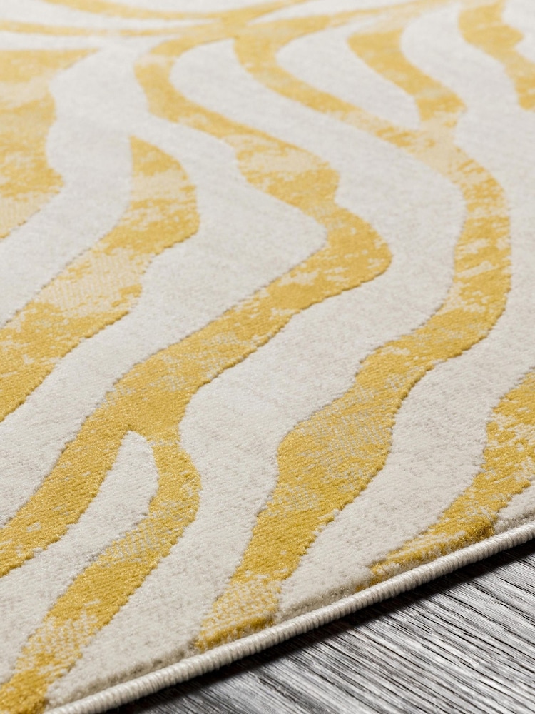 LIVABLISS Yellow City Animal Print Zebra Boho Rug - Image 2 of 3 LIVABLISS Yellow City Animal Print Zebra Boho Rug - Image 2 of 3