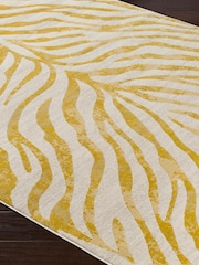LIVABLISS Yellow City Animal Print Zebra Boho Rug - Image 3 of 3