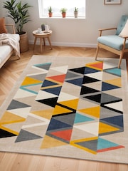 LIVABLISS Taupe City Geometric Rug - Image 1 of 6