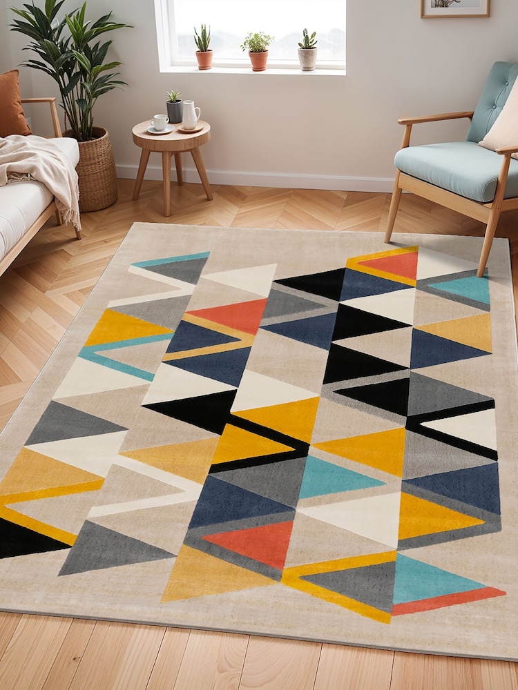 LIVABLISS Taupe City Geometric Rug - Image 1 of 6